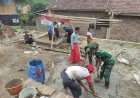 Satgas TMMD ke-126 Kodim 0601/Pandeglang Bersama Warga Laksanakan Pembuatan Bak Penampungan Air dari Sumur Bor