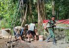 Satgas TMMD ke-126 Kodim 0601/Pandeglang Lanjutkan Pengeboran Sumur Titik ke-4 untuk Musholla, Progres Capai 80%