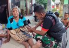 Anggota Satgas TMMD ke-126 Laksanakan Pemeriksaan Kesehatan kepada Warga yang Melaporkan Keluhan Sakit di Desa Cikeuntrung, Kabupaten Pandeglang